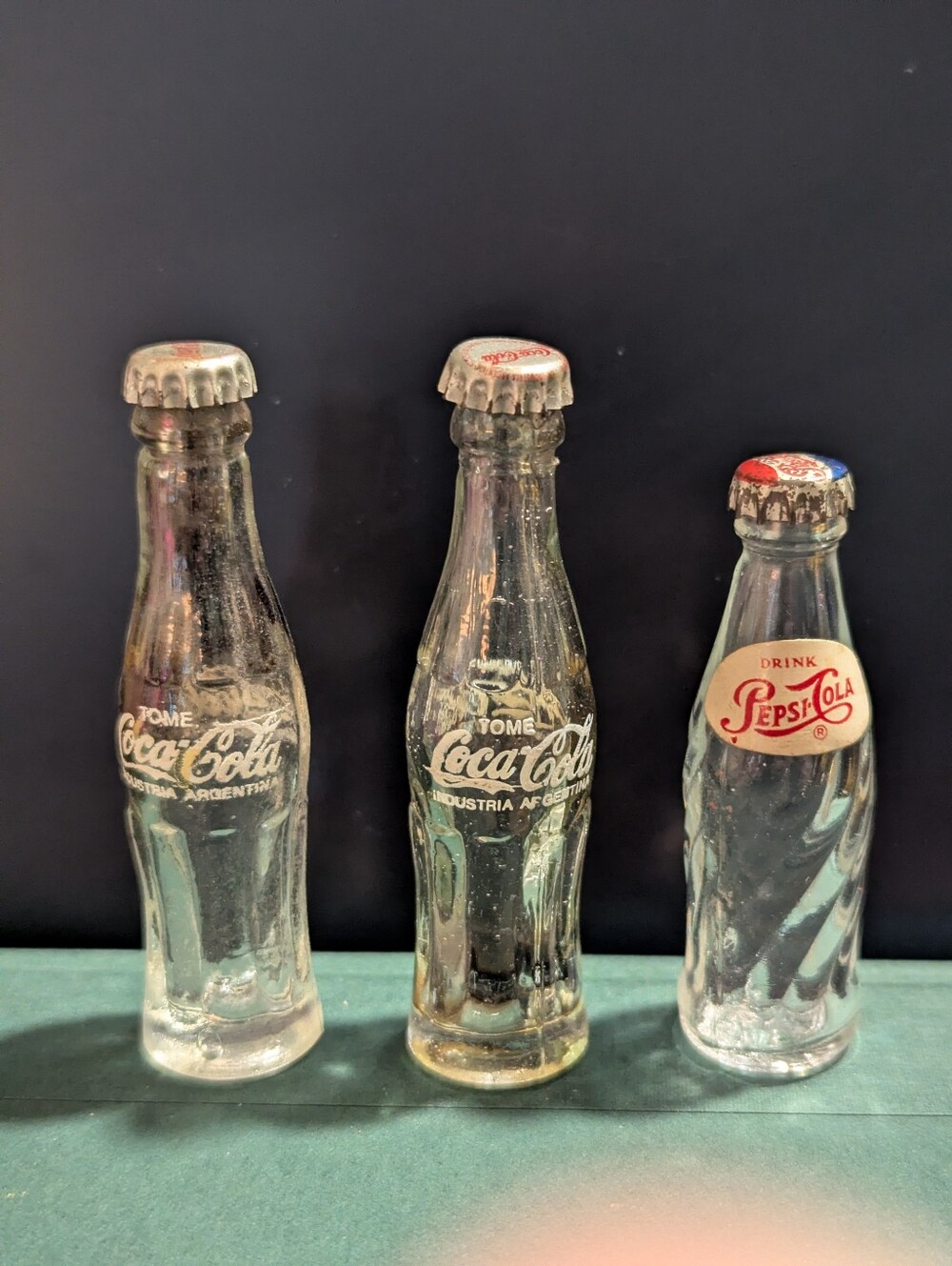 Vintage Miniature Soda Bottle Lot (3)
